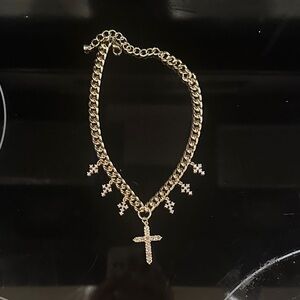 BRAND NEW Gold Cross Pendant Necklace